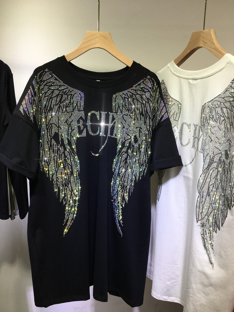 Streetwear Brand Tees - L-3XL Oversize Đính Kim Cương Giả