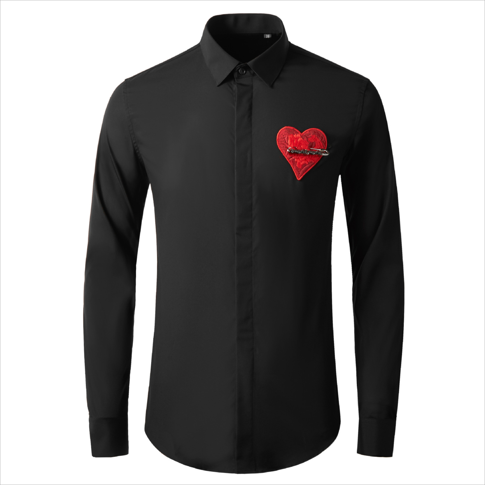 Streetwear Brand Trends - Brand Knitted Love Embroidery Shirt Men